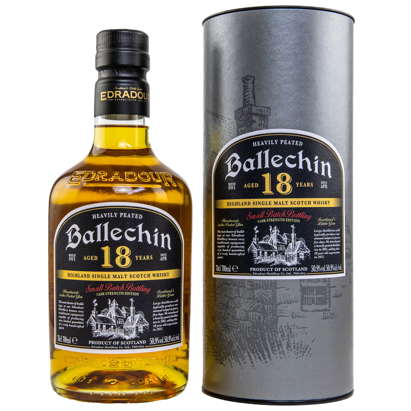 Edradour Ballechin 18 Jahre 0,7l Cask Strength 50,9% Batch #1